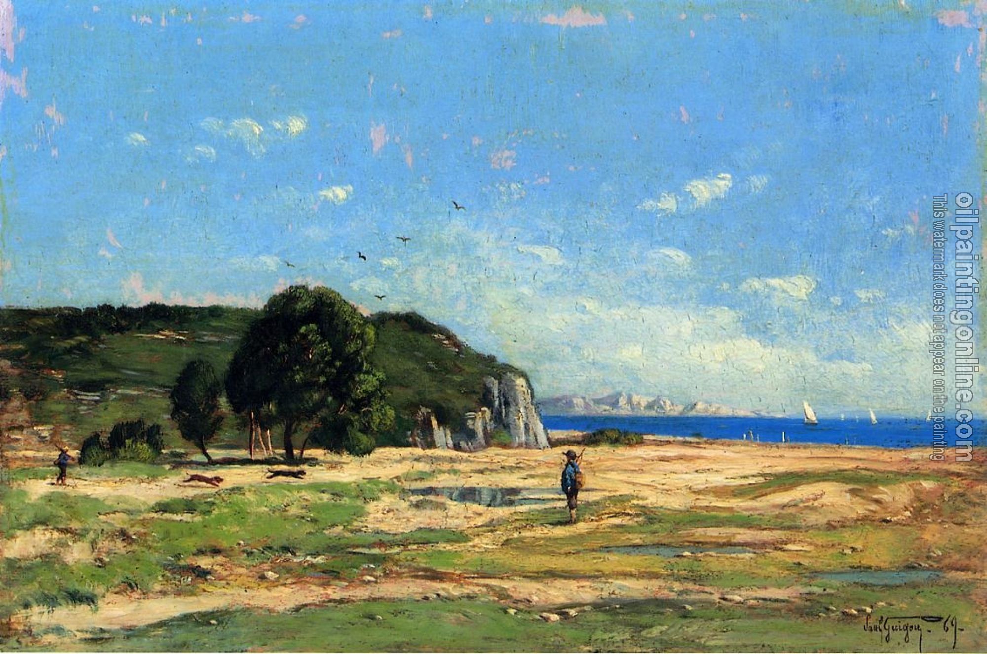 Guigou, Paul-Camille - Hunters near the Coast of Marseille